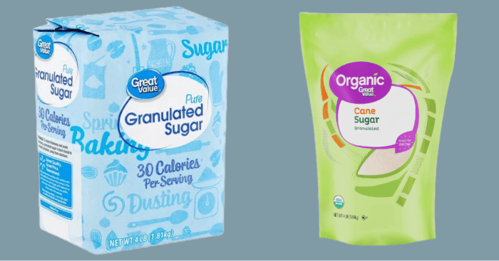 Great Value Sugar beets and organic cane sugar