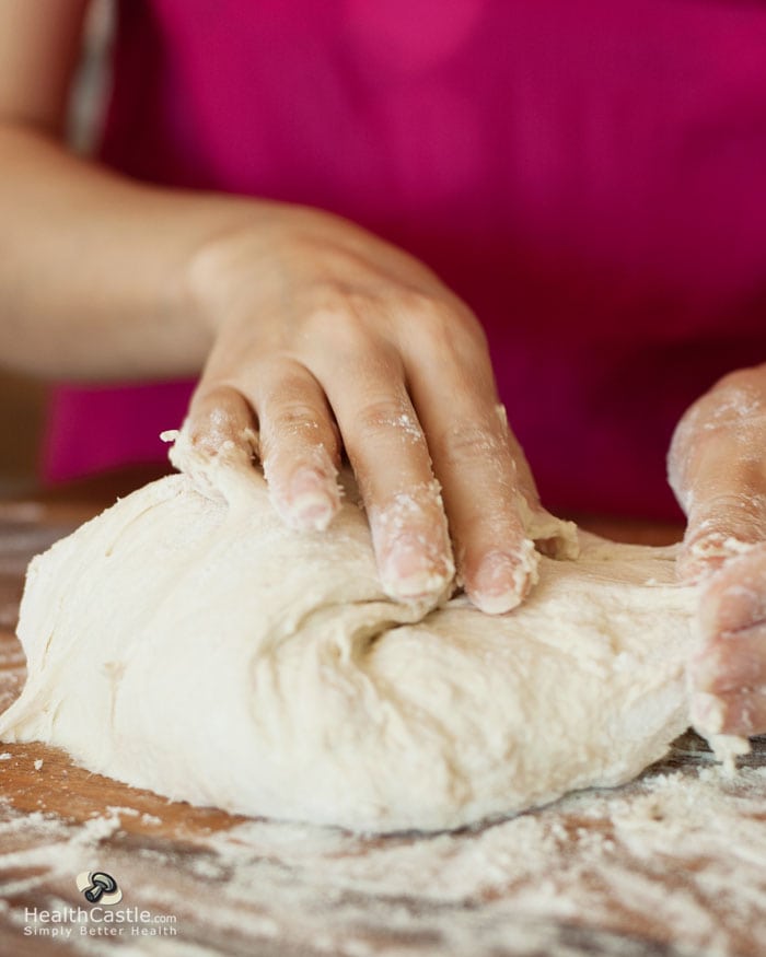 Fold the edges of the dough