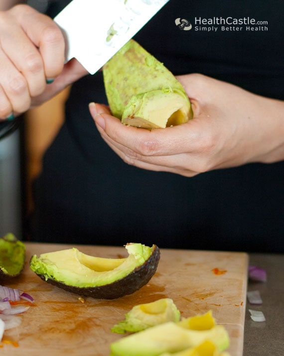 Peel avocado