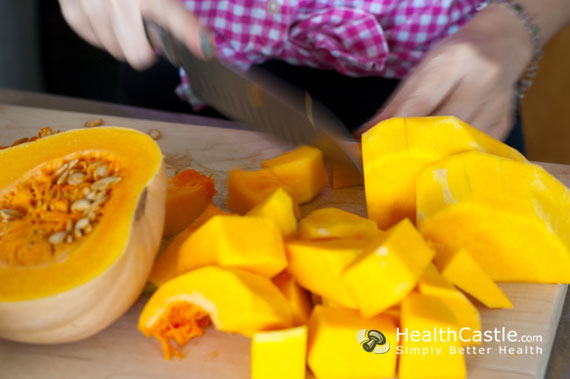 Cut butternut squash