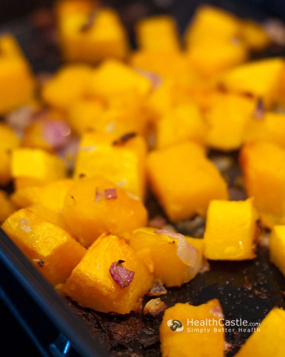 Roasting butternut squash