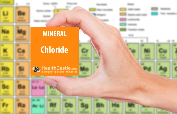 Recommended daily requirement for chloride and rich food sources