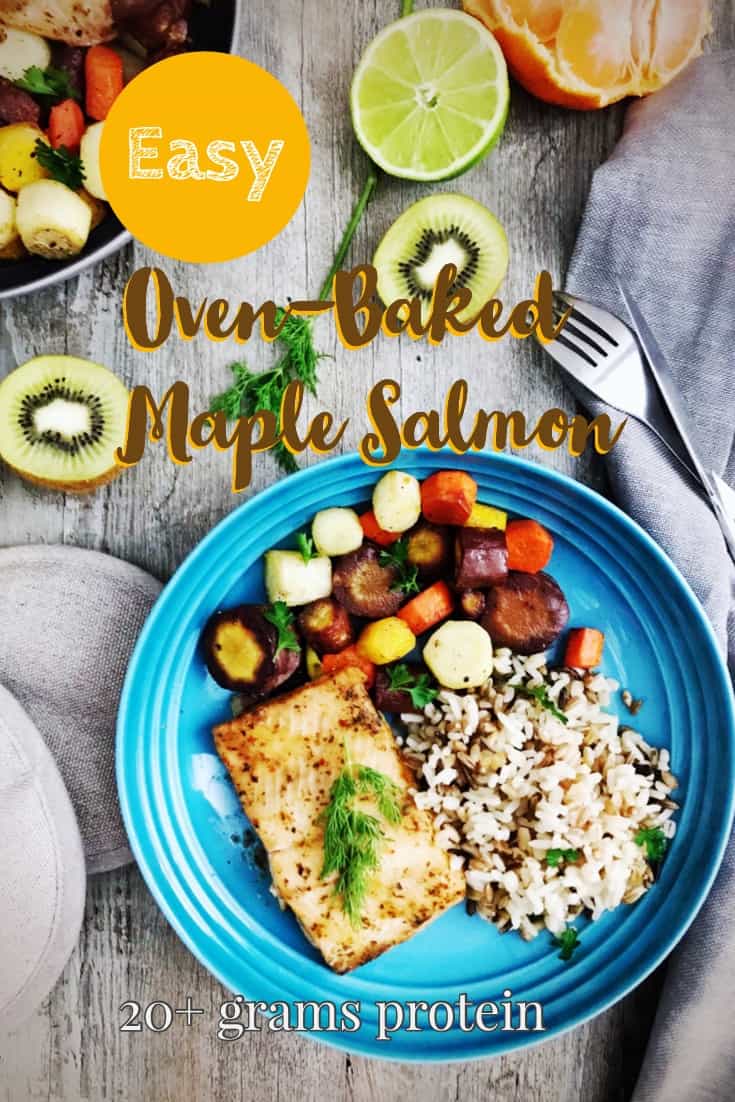 Oven-baked Maple Salmon - baked straight from oven. Super Easy recipe!