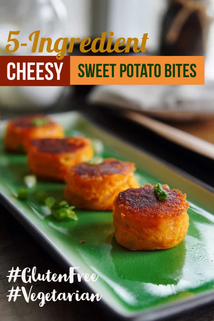 5 Ingredient Cheesy Sweet Potato Bites