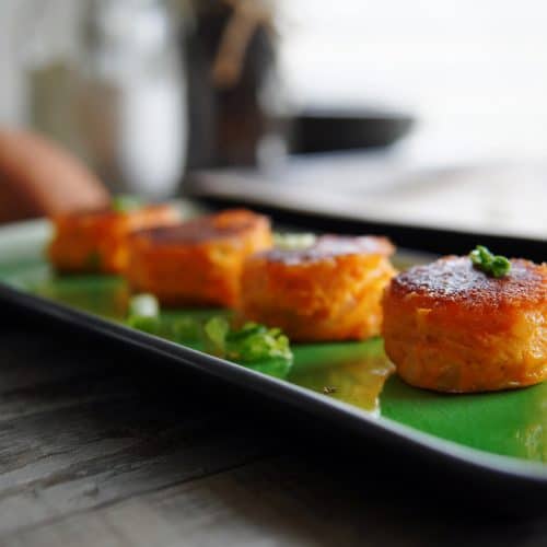 Sweet potato snacks with cheese