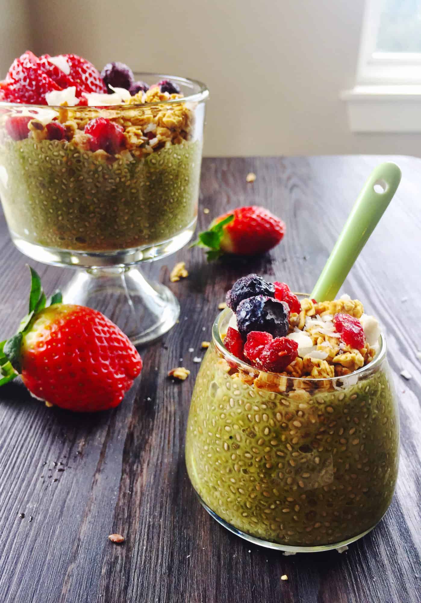 3-Ingredient Matcha Chia Pudding