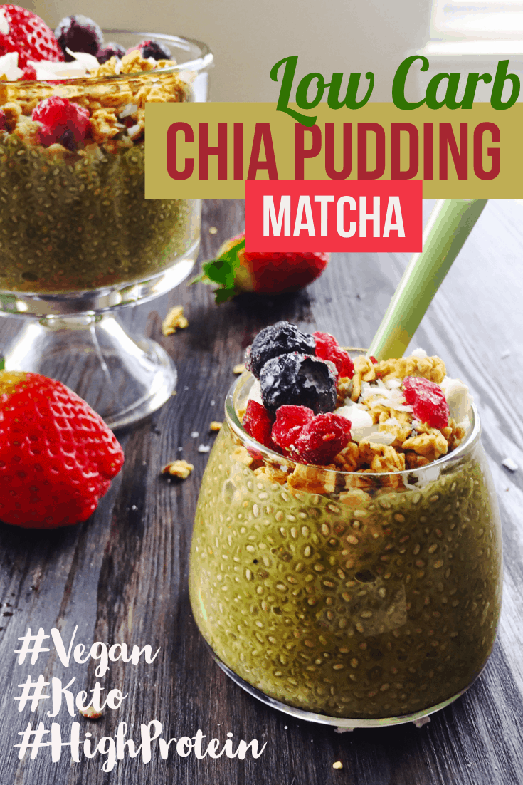 3-Ingredient Matcha Chia Pudding (Keto)